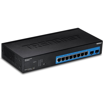 სვიჩი TRENDnet TEG-082WS 8-port Gigabit Web Smart Switch w/ 2 Shared SFP Slots