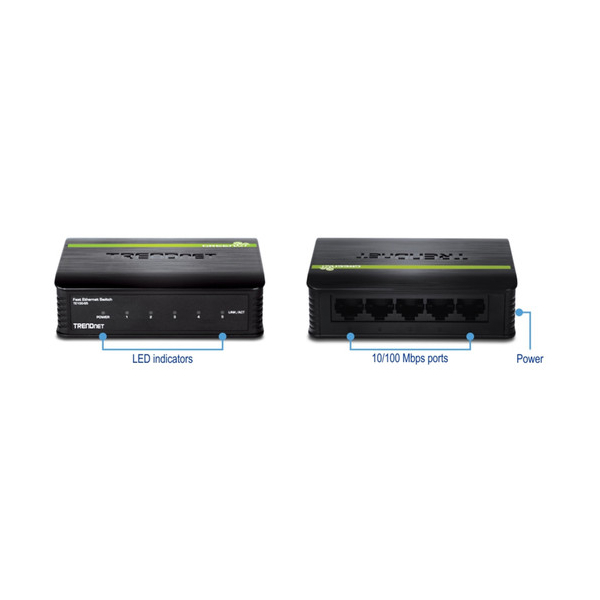 სვიჩი TRENDnet TE100-S5 5-Port 10/100 Mbps Fast Ethernet Switch