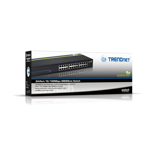 სვიჩი TRENDnet TE100-S24g 24-Port 10/100Mbps GREENnet Ethernet Switch