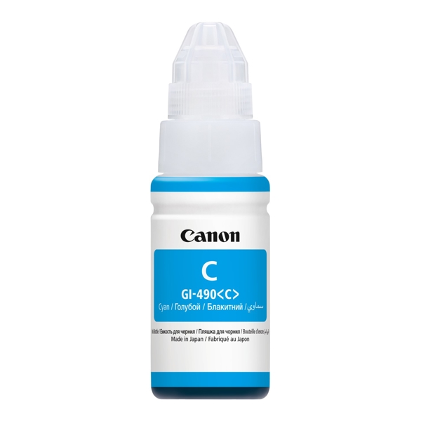 მელანი Canon GI-490C Cyan 490 ლურჯი