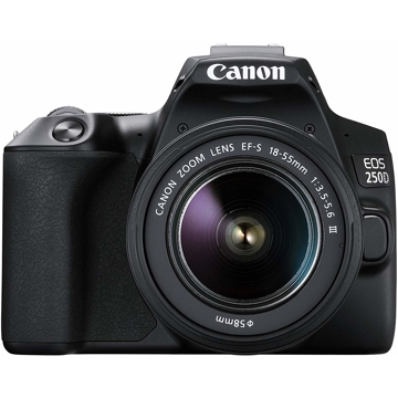 ციფრული ფოტოაპარატი Canon EOS250D EF-S 18-55 IS STM, 24.1MP, 4K Movie, DIGIC 8, 3.0" LCD, SD, Black