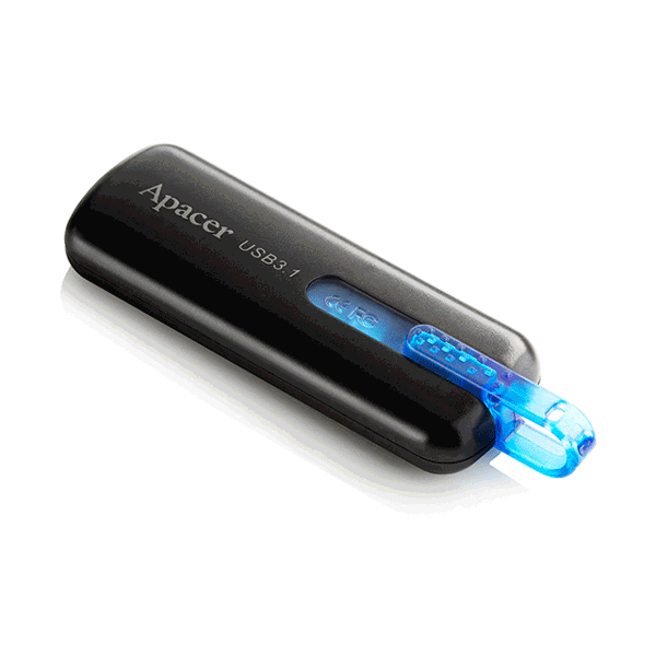 USB ფლეშ მეხსიერაბა Apacer USB 3.1 Flash Drive AH354 16GB Black 