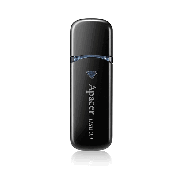 USB ფლეშ მეხსიერაბა Apacer USB3.1 Flash Drive AH355 16GB Black 