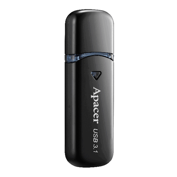 USB ფლეშ მეხსიერაბა Apacer USB3.1 Flash Drive AH355 16GB Black 