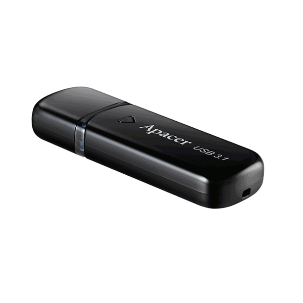 USB ფლეშ მეხსიერაბა Apacer USB3.1 Flash Drive AH355 16GB Black 