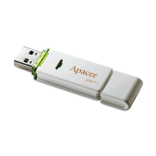 USB ფლეშ მეხსიერაბა Apacer USB3.1 Flash Drive AH358 16GB White 