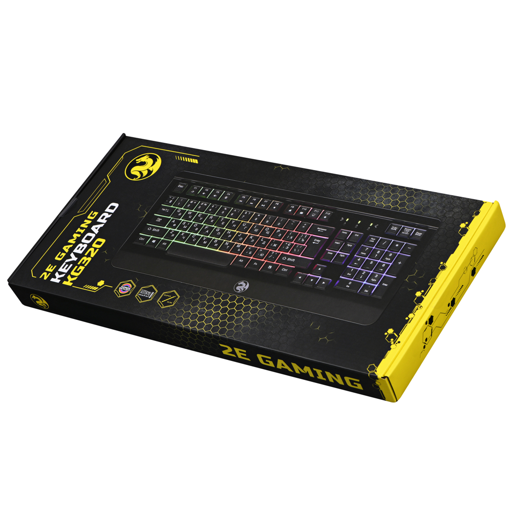 კლავიატურა 2E KG320UB Gaming Keyboard LED USB Black