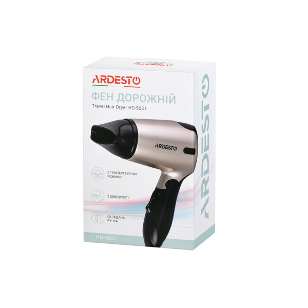 Ardesto HD-503T hair dryer Black with gold