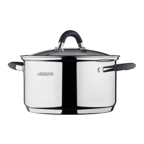 ქვაბი Ardesto AR1947CS Gemini, glass lid, 4.7 l, handles with silicone