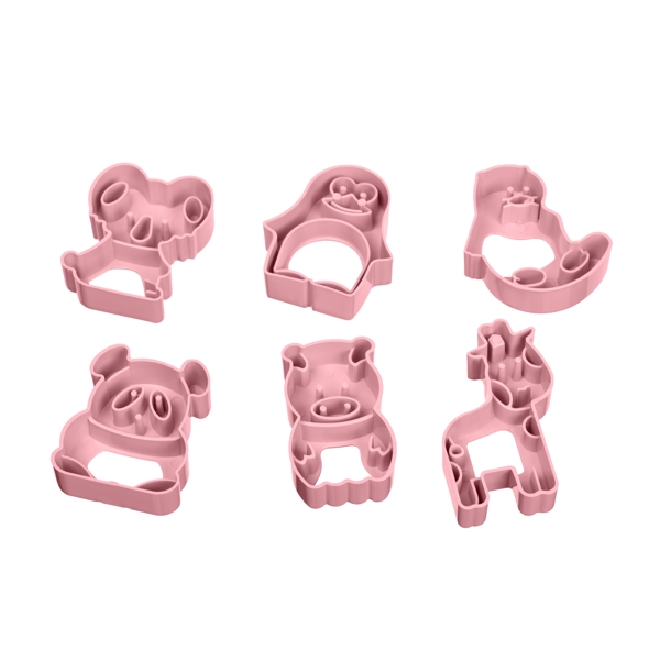 ARDESTO AR2309PP Animals Biscuit Moulds 6 pcs, Pink