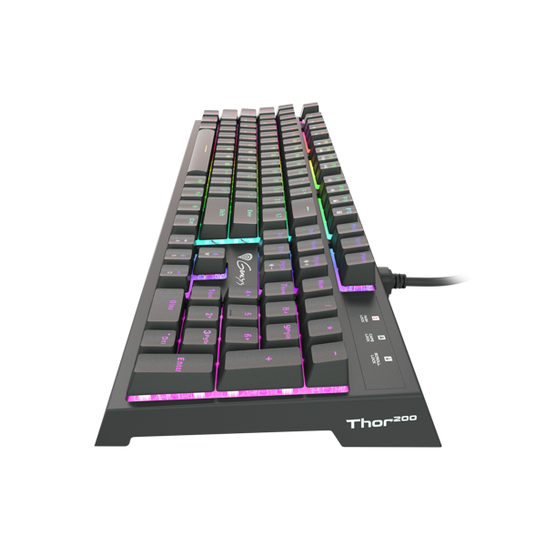 კლავიატურა GENESIS THOR 200 Gaming Keyboard Hybrid RGB Switch Blacklight US Layout