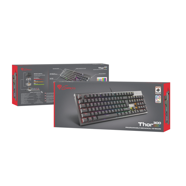 კლავიატურა GENESIS THOR 300 TKL Brown Gaming Mecanichal Keyboard