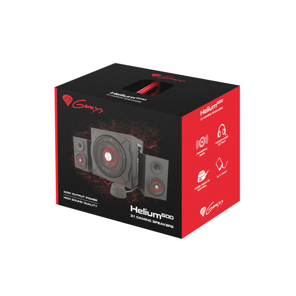 დინამიკი GENESIS HELIUM 600 Gaming Speakers 2.1 60W Red, Black