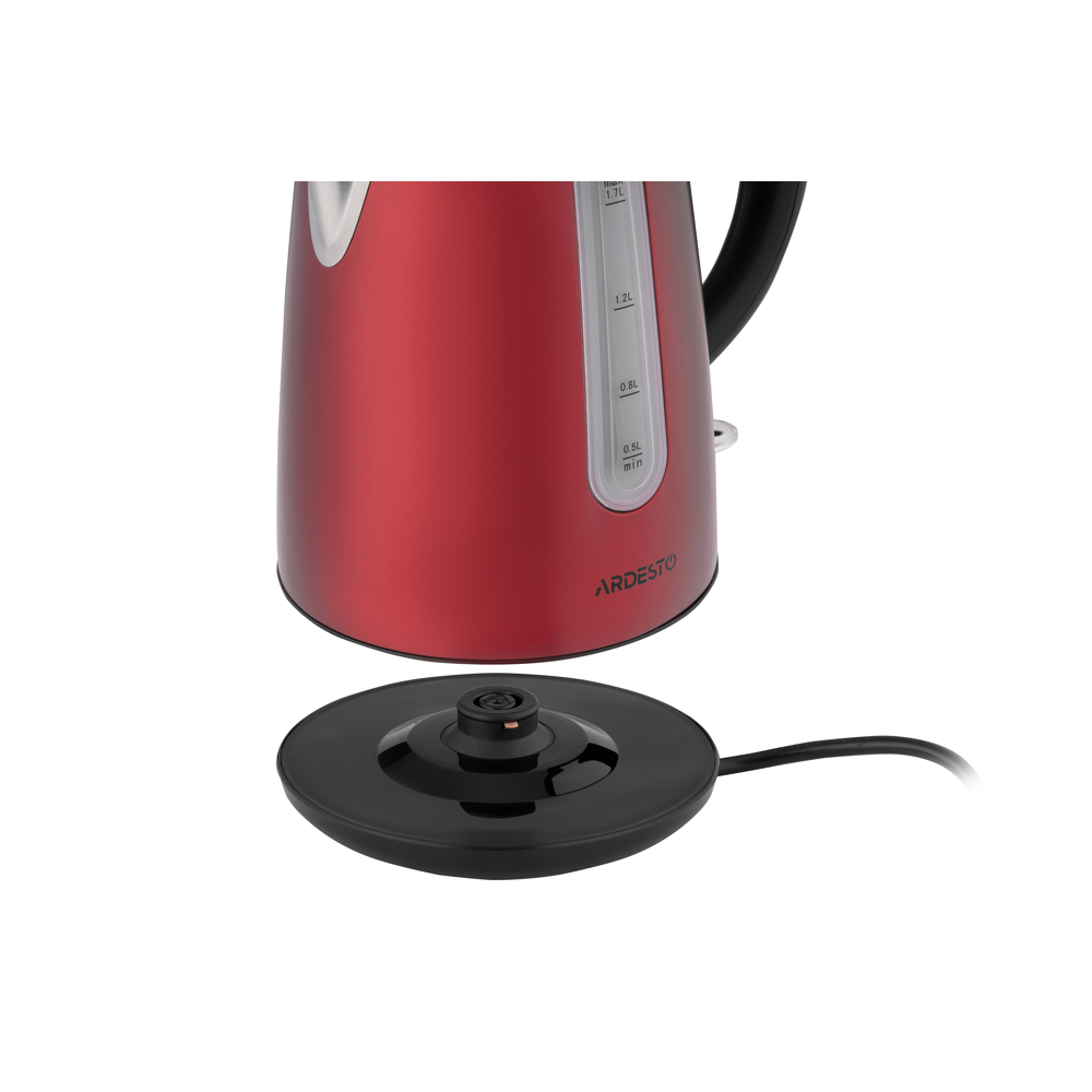 ელექტრო ჩაიდანი ARDESTO EKL-F300R, 2150W, 1.7L, Electric Kettle, Red