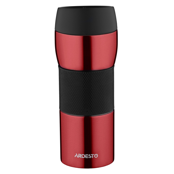 თერმოსი ARDESTO AR2645STR Travel mug Easy travel 450 ml, Silocone, Red