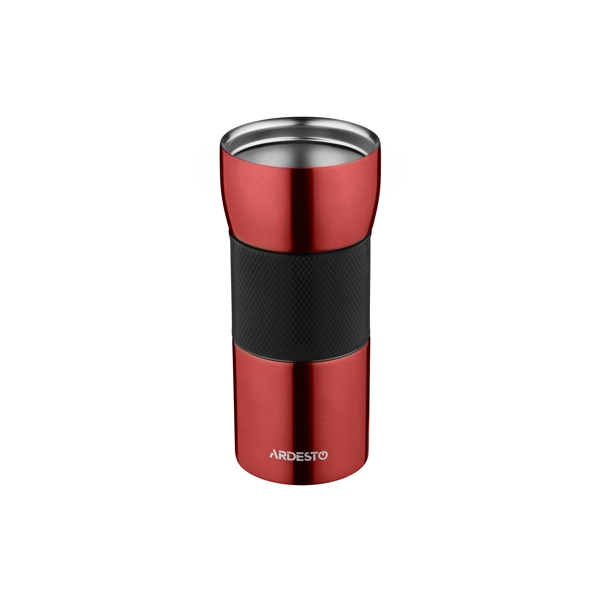 თერმოსი ARDESTO AR2645STR Travel mug Easy travel 450 ml, Silocone, Red