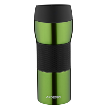 თერმოსი ARDESTO AR2645STG Travel mug Easy travel 450 ml, Silocone, Green