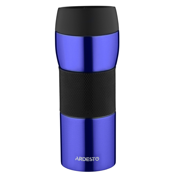 თერმოსი ARDESTO AR2645STB Travel mug Easy travel 450 ml, Silocone, Blue