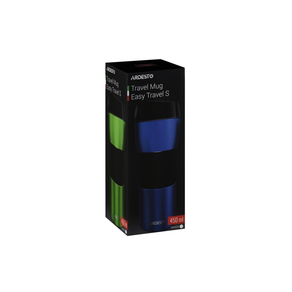 თერმოსი ARDESTO AR2645STB Travel mug Easy travel 450 ml, Silocone, Blue