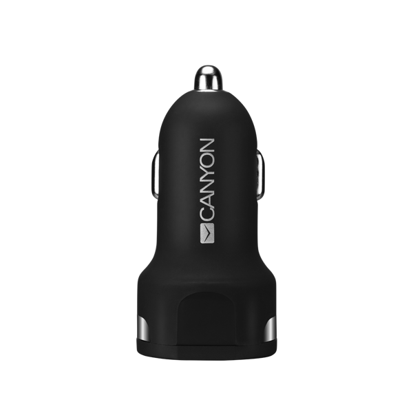 მანქანის მულტიფუნქციური დამტენი CANYON  Universal 2xUSB car adapter CNE-CCA04B