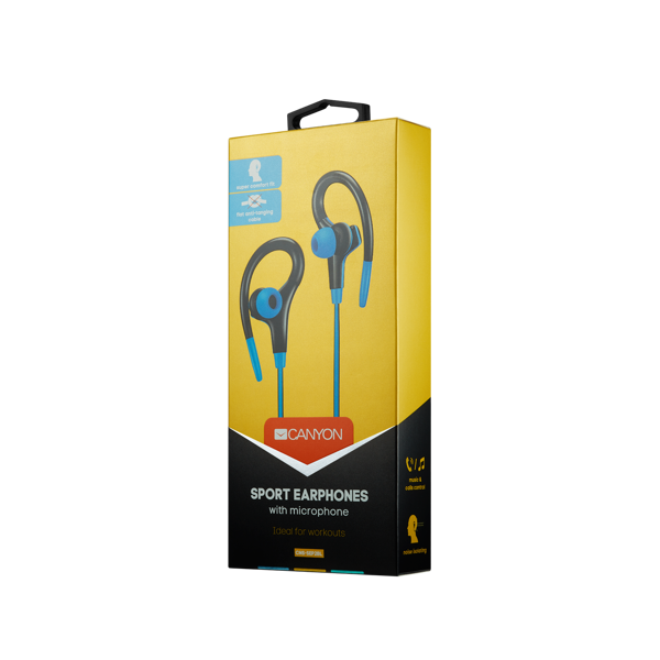 ყურასასმენი CANYON Stereo sport earphones CNS-SEP2BL