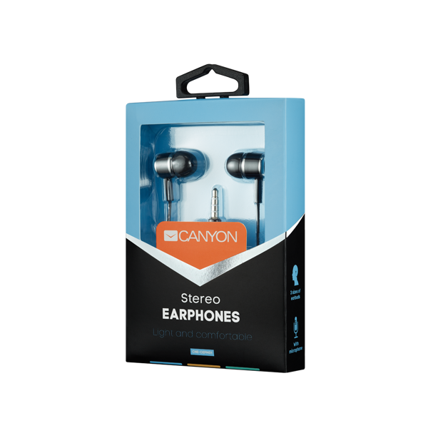 ყურასასმენი CANYON Stereo earphones with microphone CNE-CEPM01B