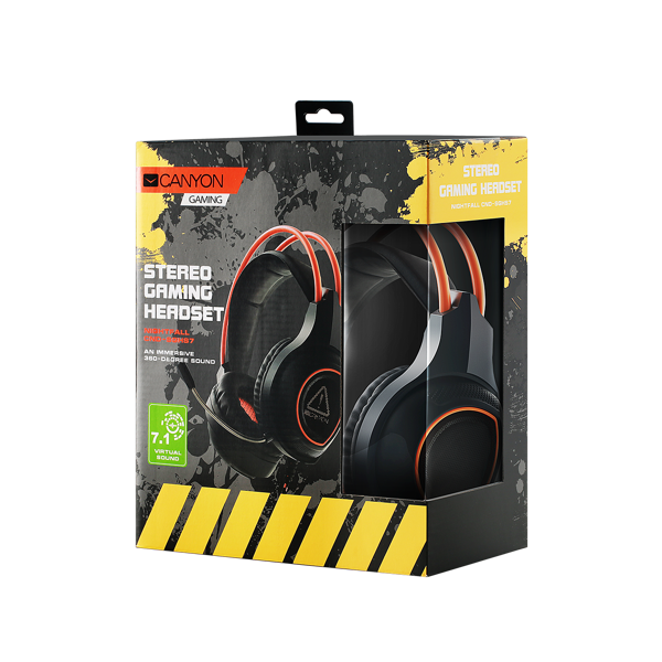 ყურსასმენი Canyon Gaming headset with 7.1 USB connector CND-SGHS7