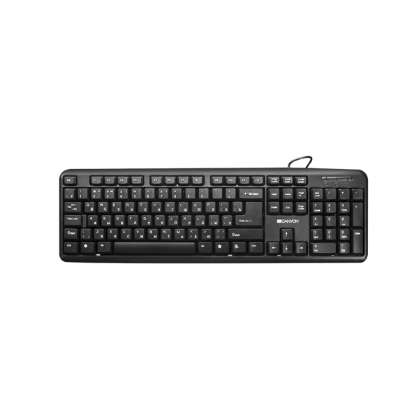 კლავიატურა CANYON Wired Keyboard CNE-CKEY01-RU