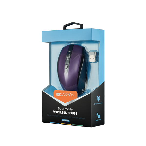 მაუსი Canyon Wireless optial mouse with 6 buttons CNS-CMSW08V