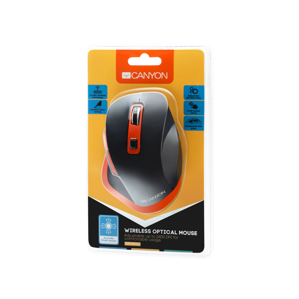 მაუსი CANYON 2.4Ghz Wireless mouse CNS-CMSW14BO