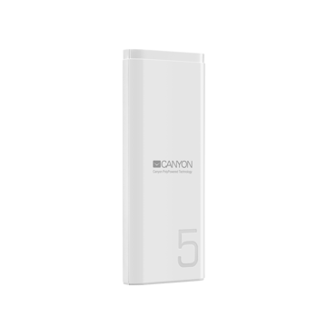 პორტატული დამტენი CANYON Power bank 5000mAh CNE-CPB05W