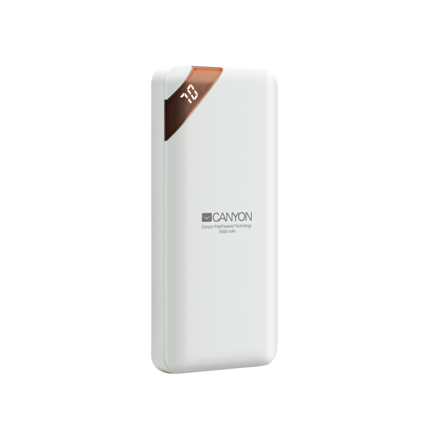 პორტატული დამტენი CANYON Power bank 10000mAh CNE-CPBP10W