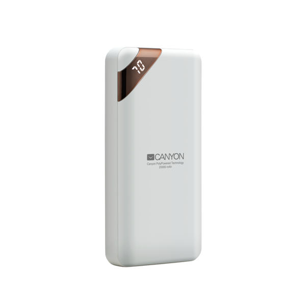 პორტატული დამტენი CANYON  Power bank 20000mAh CNE-CPBP20W