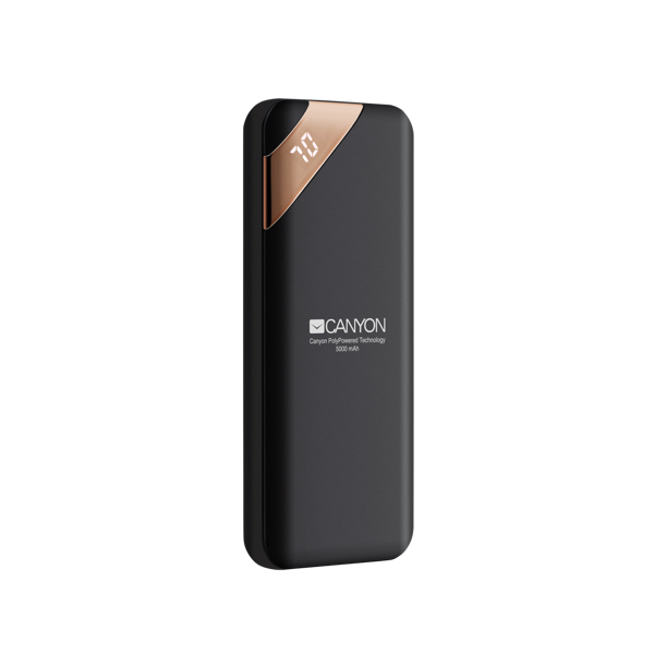 პორტატული დამტენი CANYON Power bank 5000mAh CNE-CPBP5B