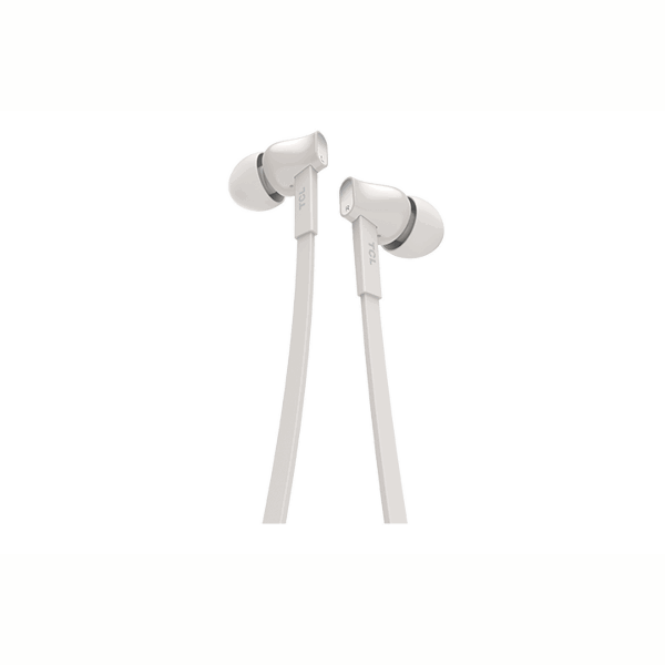 ყურსასმენი TCL ASH WHITE IN-EAR HEADPHONES WITH MIC - MTRO100WT