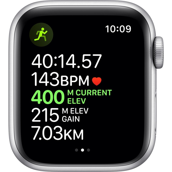 სმარტ საათი Apple A2092 Watch Series 5 GPS, 40mm, Smartphone - Silver, White Sport Band