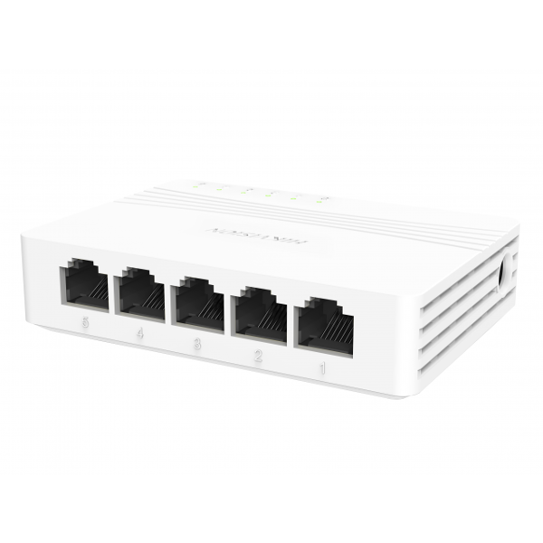 სვიჩი Hikvision L2 Unmanaged 5 Gigabit RJ45 ports desktop plastic switch