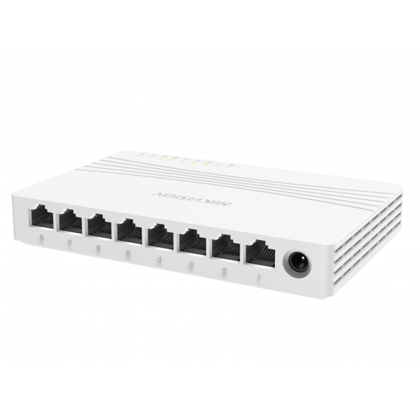 სვიჩი Hikvision L2 Unmanaged 8 Gigabit RJ45 ports desktop plastic switch