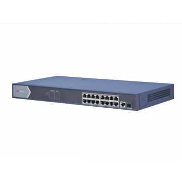 სვიჩი Hikvision L2  Unmanaged 16 Gigabit POE ports 1 Gigabit RJ45 uplink port