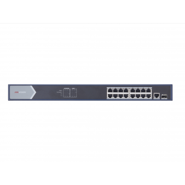 სვიჩი Hikvision L2  Unmanaged 16 Gigabit POE ports 1 Gigabit RJ45 uplink port