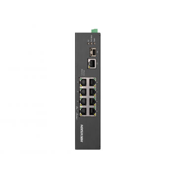 სვიჩი Hikvision L2 Unmanaged 8 10/100M RJ45 PoE ports 1 Gigabit RJ45 1 Gigabit SFP uplink port