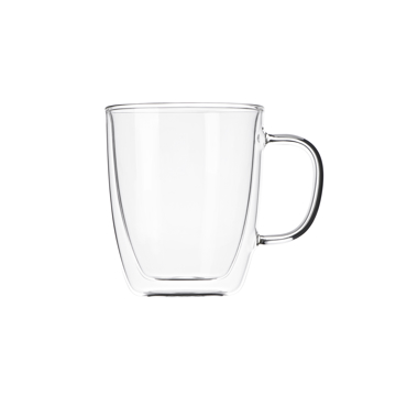 ARDESTO Double wall borosilicate glass mug set 400 ml 2 pcs