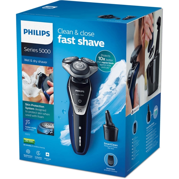 წვერსაპარსი PHILIPS S5572/10 სველი და მშრალი პარსვა