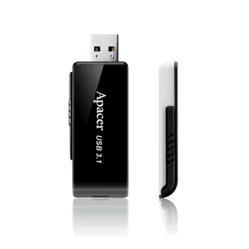 USB ფლეშ მეხსიერება Apacer USB 3.0 AH350 128GB Black