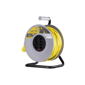 დენის დამაგრძელებელი 2E Cable reel 4XSchuko, ІР20, 3G*1.5mm, 40m, gray-yellow