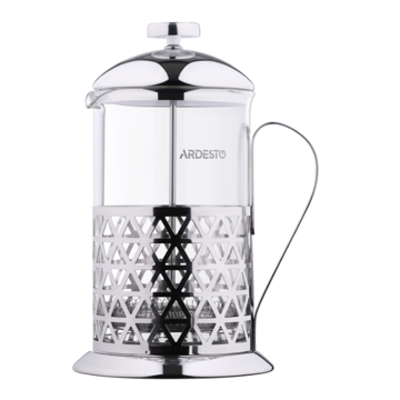 ჩაის ჩაიდანი ARDESTO AR1908FP French press Gemini, 800 ml, Stainless Steel, Glass