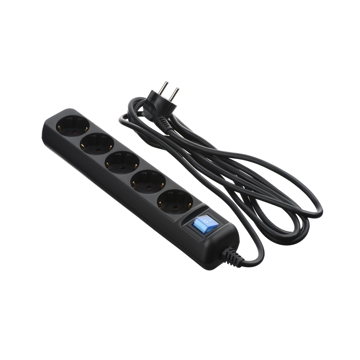 დენის დამაგრძელებელი 2E 3m  black body blue switch