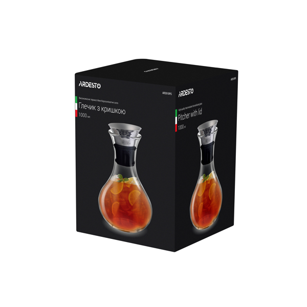 ARDESTO AR2610PG Jug with lid, 1000 ml, Borosilicate Glass