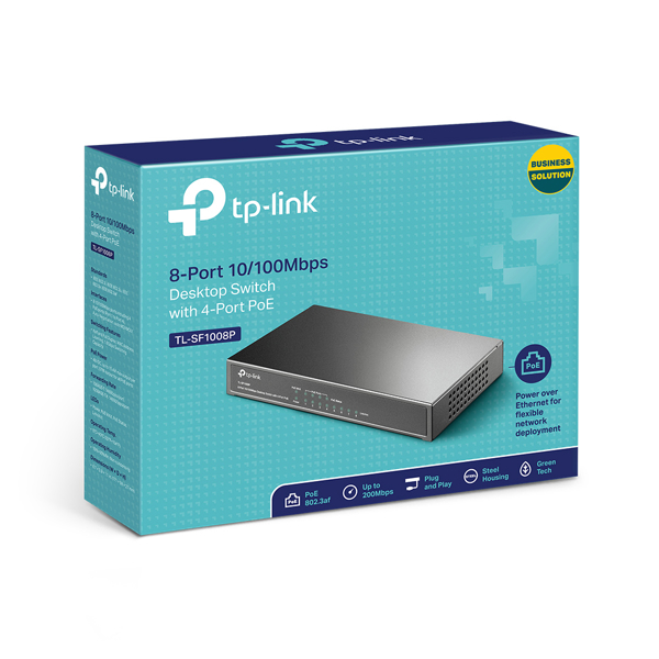 TP-Link TL-SF1008P 8-Port 10/100Mbps Desktop Poe Switch