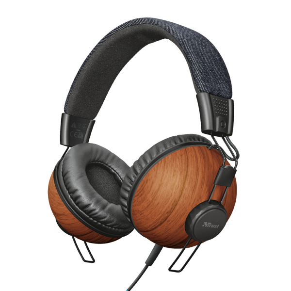 ყურსასმენი TRUST Noma headphones - denim wood